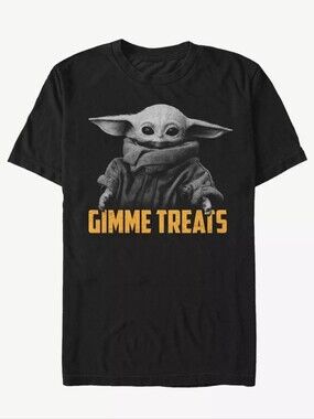 STAR WARS Fifth Sun Mandalorian/The Child "Gimme Treats" T-Shirt Grogu NEW! Yoda